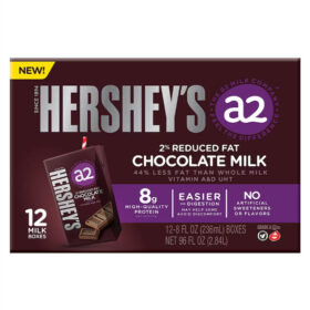 Hershey's a2 Milk Chocolate Aseptic Milk, 12 ct./8 oz.