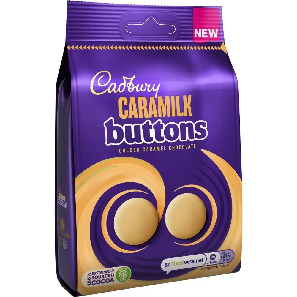 cad135-1 C'bury Caramilk Buttons Chocolate Bag 105g/Three bags - Image 1