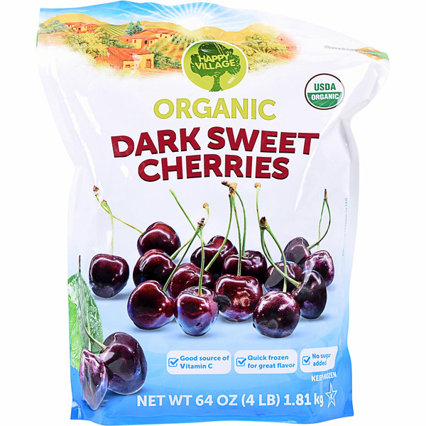 large_2562db6f-9655-413d-8ea4-7310cb7b253a Happy Village Organic Dark Sweet Cherries, 64 oz - Image 1