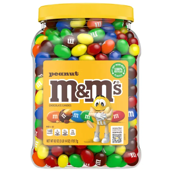 large_a3056053-8ebf-4f26-b38d-1c406b7ef02c M&M's Chocolate Peanut, 62 oz - Image 1