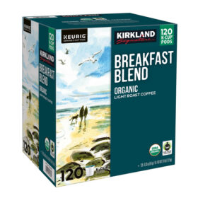 Kirkland Signature Coffee Organic Breakfast Blend K-Cup Pod, 120-count