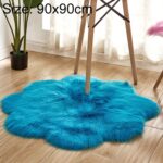 90cm Imitation Wool Carpet – Light Blue, Multi-Purpose Mat - Image 7