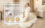 Premium Australian Sheepskin Rug – Light Brown, Double Pelt 2ft x 6ft - Image 5