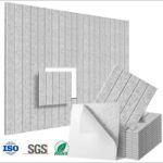 Polyester V-groove design square self-adhesive acoustic panel high-density acoustic panel