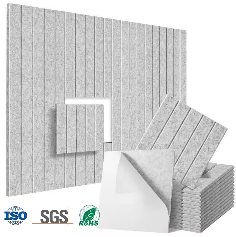 屏幕截图_2-5-2026_91936_s.alicdn.com Polyester V-groove design square self-adhesive acoustic panel high-density acoustic panel - Image 1
